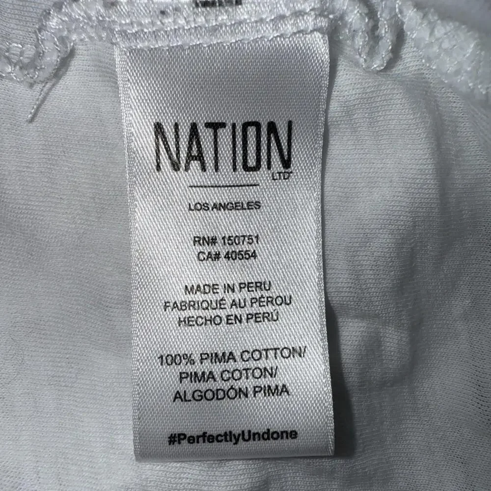 Anthropologie Nation LTD Puff Sleeve Quiet Luxury Minimalist Cotton Blouse Small - Picture 5 of 14
